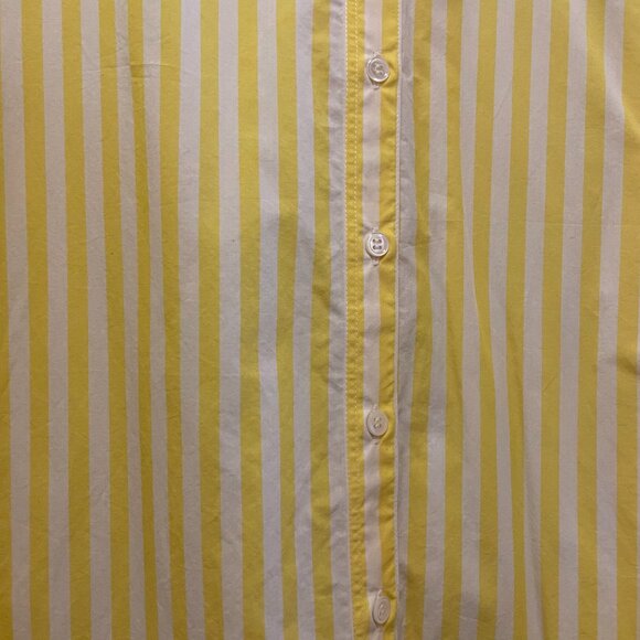 ✨EUC✨Banana Republic Yellow Striped Poplin Shirt size M NWOT - Picture 5 of 8